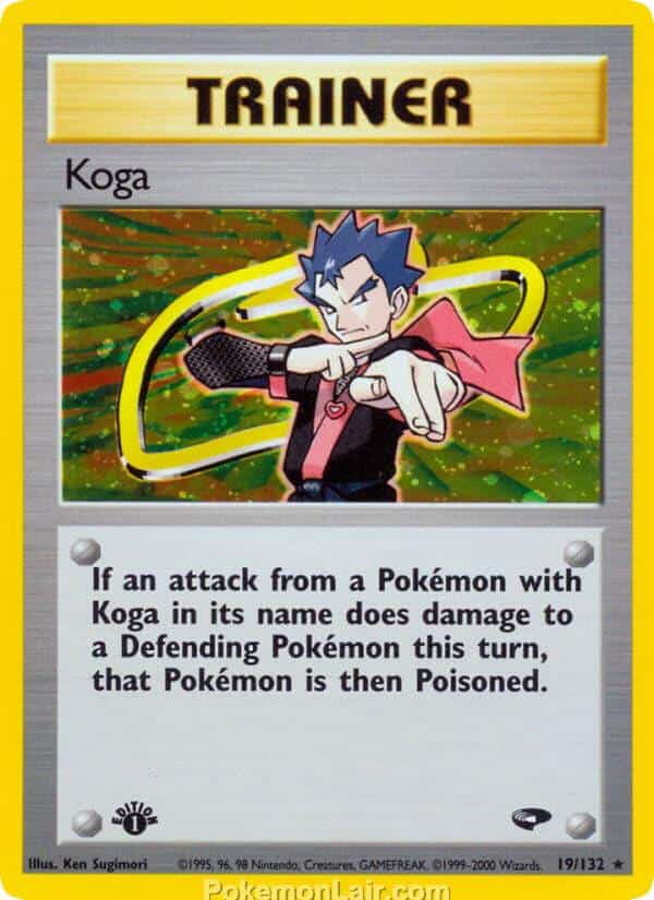 2000 Pokemon Trading Card Game Gym Challenge Price List 19 Koga