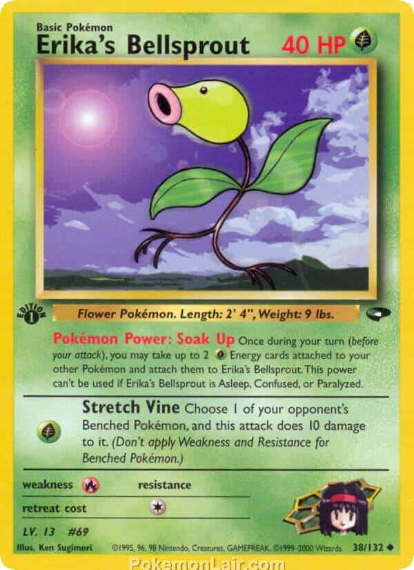 2000 Pokemon Trading Card Game Gym Challenge Price List 38 Erikas Bellsprout