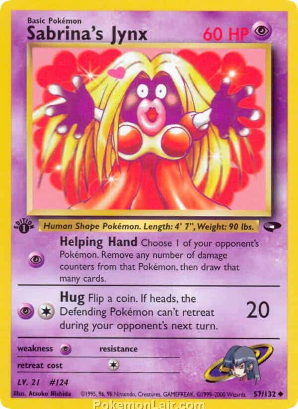 2000 Pokemon Trading Card Game Gym Challenge Price List 57 Sabrinas Jynx