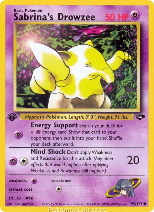 2000 Pokemon Trading Card Game Gym Challenge Price List 95 Sabrinas Drowzee