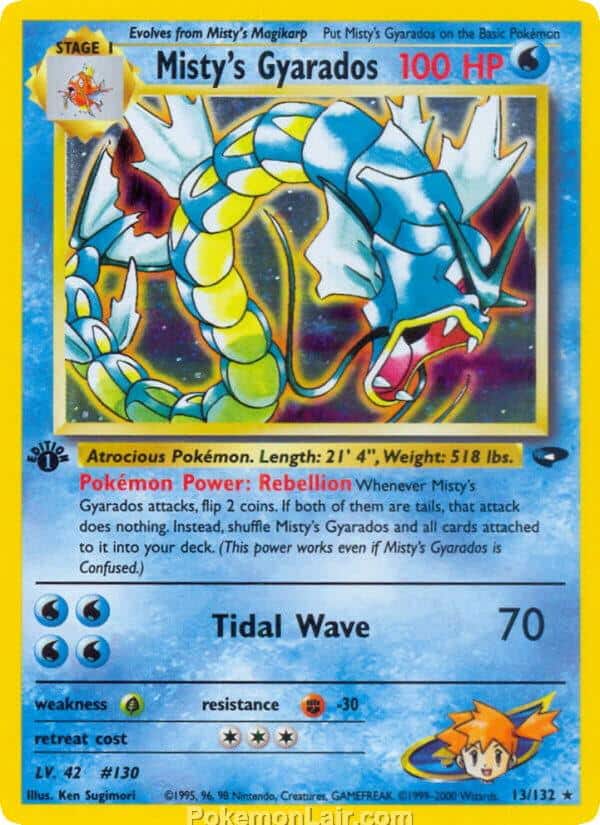 2000 Pokémon TCG Gym Challenge Set - 13 - Mistys Gyarados