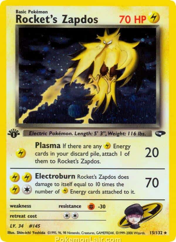 2000 Pokémon TCG Gym Challenge Set - 15 - Rockets Zapdos