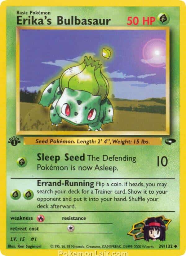 2000 Pokémon TCG Gym Challenge Set - 39 - Erikas Bulbasaur