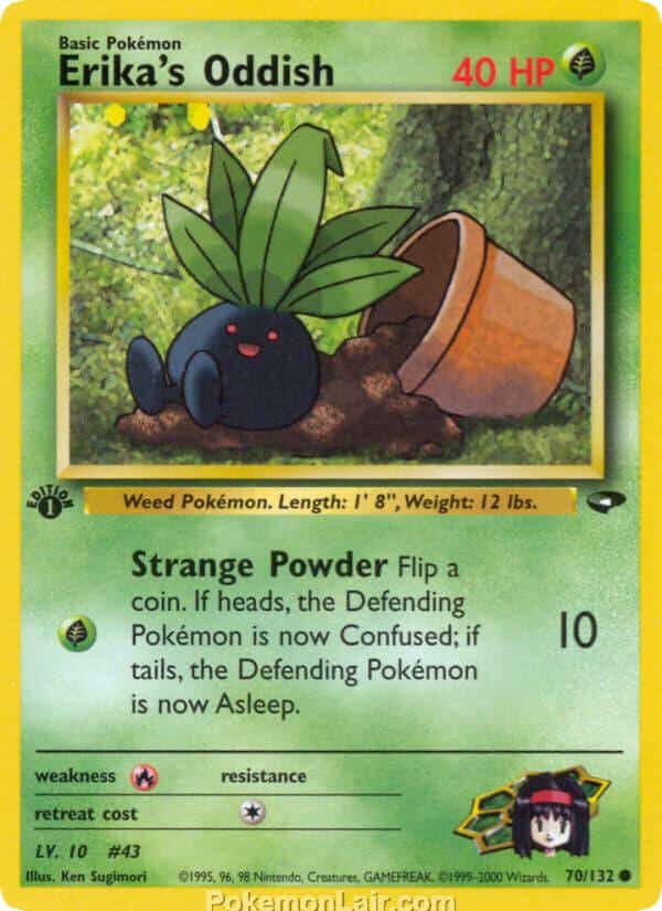 2000 Pokémon TCG Gym Challenge Set - 70 - Erikas Oddish