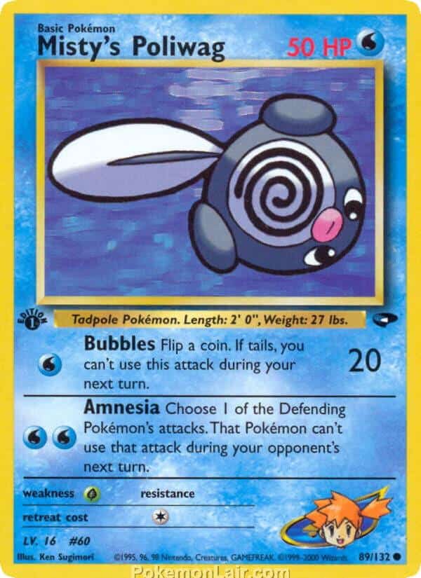 2000 Pokémon TCG Gym Challenge Set - 89 - Mistys Poliwag