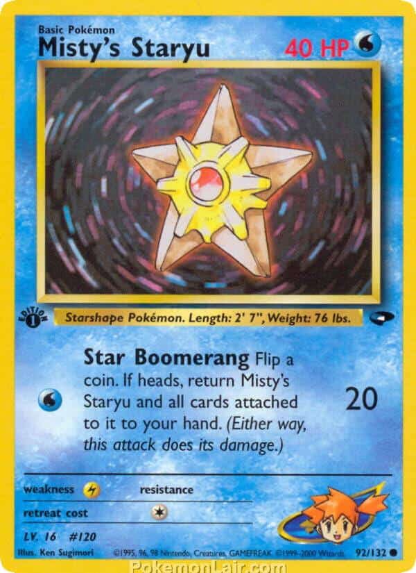 2000 Pokémon TCG Gym Challenge Set - 92 - Mistys Staryu