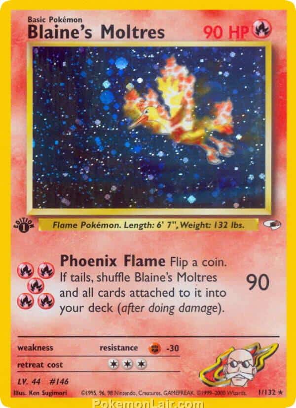 2000 Pokemon Trading Card Game Gym Heroes Price List 1 Blaines Moltres