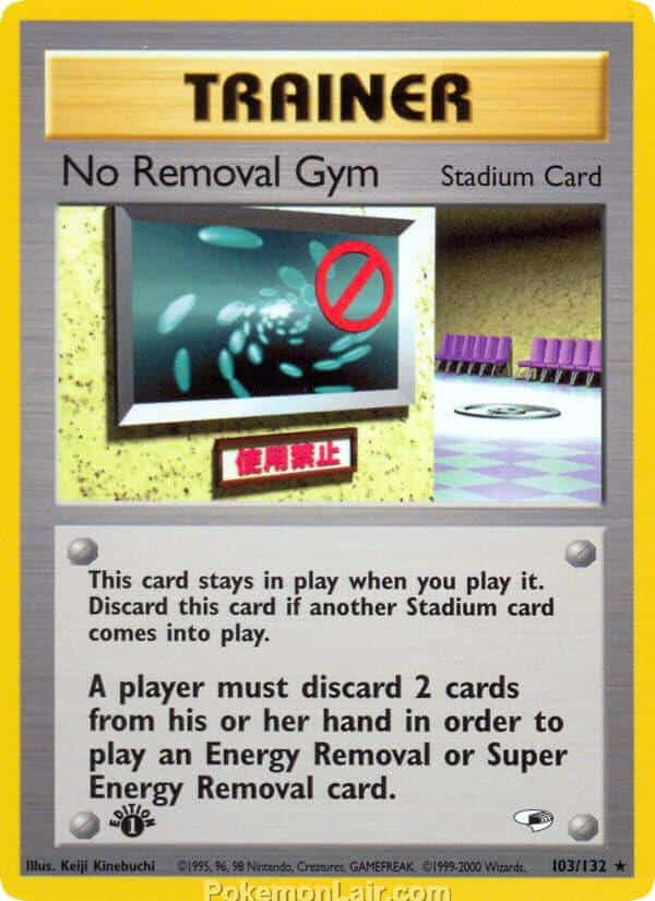 2000 Pokemon Trading Card Game Gym Heroes Price List 103 No Removal Gym