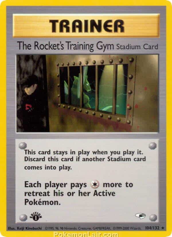 2000 Pokemon Trading Card Game Gym Heroes Price List 104 The Rockets Training Gym