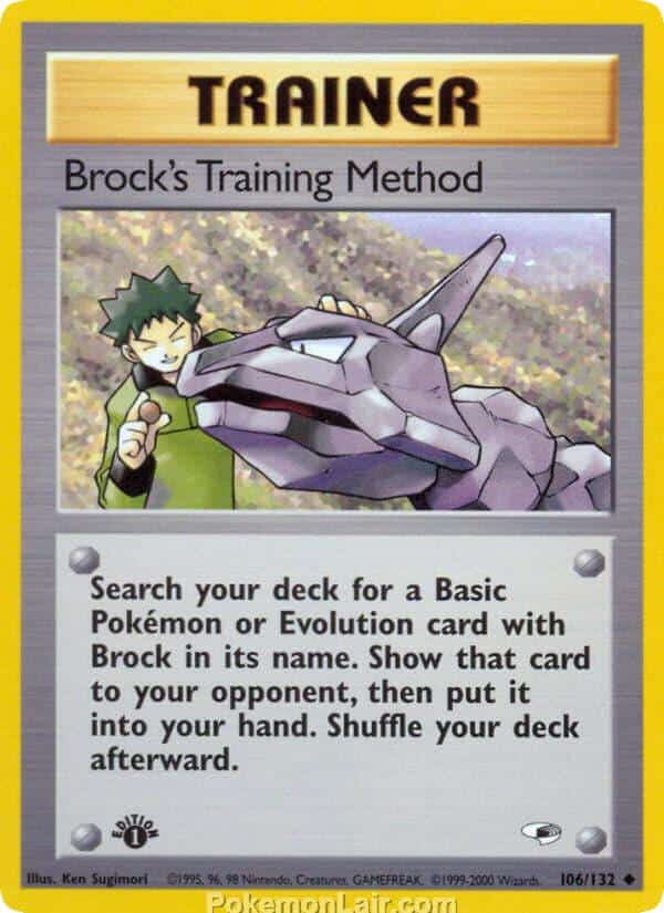 2000 Pokemon Trading Card Game Gym Heroes Price List 106 Brocks Training Method