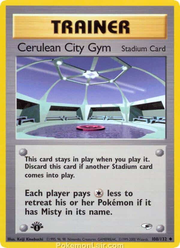 2000 Pokemon Trading Card Game Gym Heroes Price List 108 Cerulean City Gym