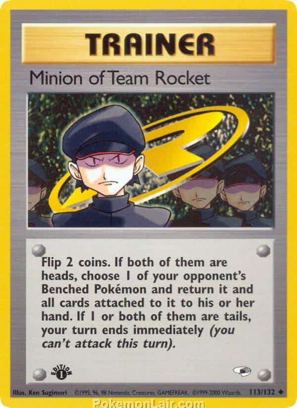 2000 Pokemon Trading Card Game Gym Heroes Price List 113 Minion of Team Rocket