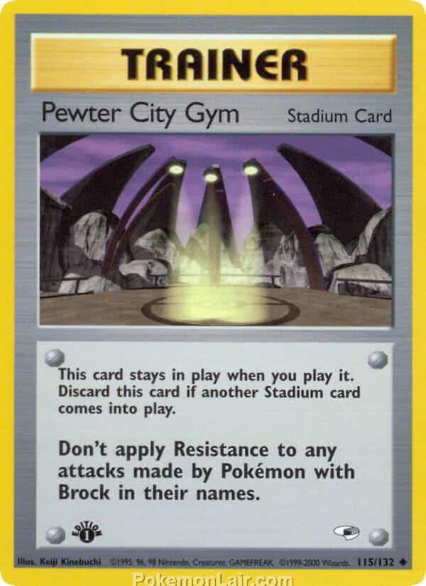 2000 Pokemon Trading Card Game Gym Heroes Price List 115 Pewter City Gym
