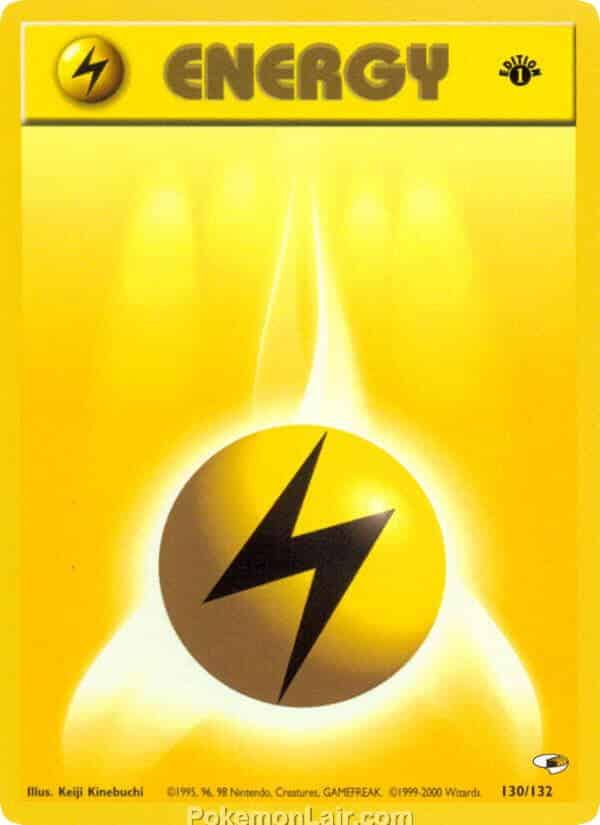 2000 Pokemon Trading Card Game Gym Heroes Price List 130 Lightning Energy
