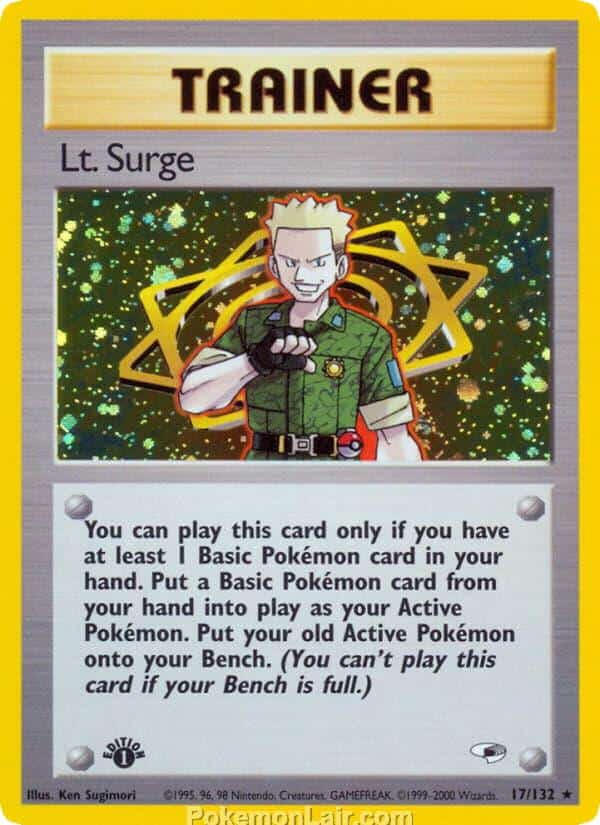 2000 Pokemon Trading Card Game Gym Heroes Price List 17 Lt. Surge