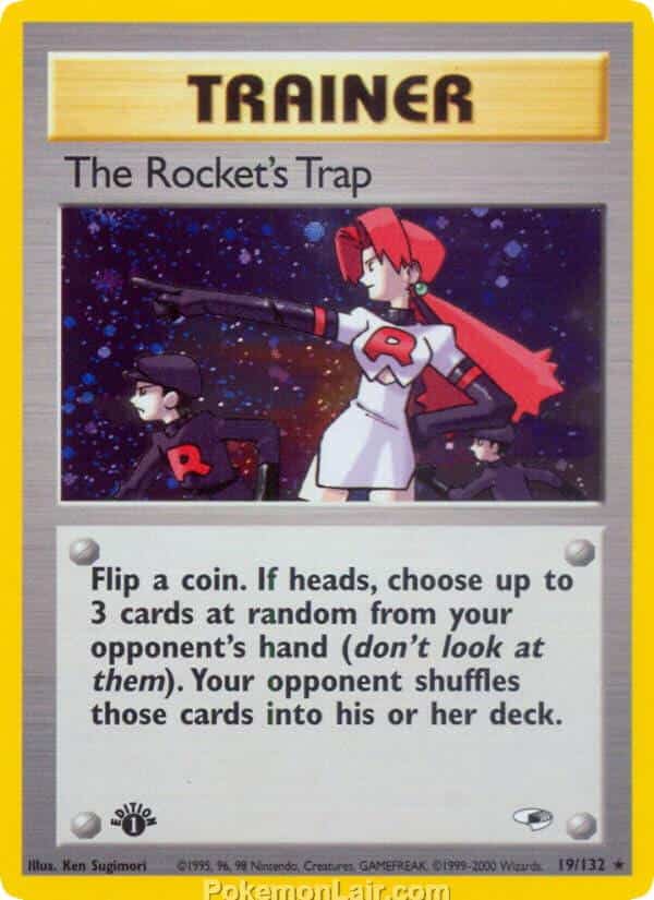 2000 Pokemon Trading Card Game Gym Heroes Price List 19 The Rockets Trap