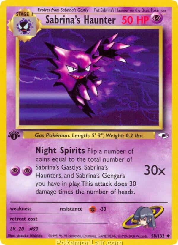 2000 Pokemon Trading Card Game Gym Heroes Price List 58 Sabrinas Haunter