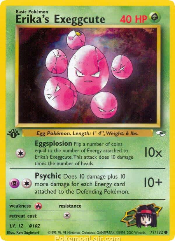 2000 Pokemon Trading Card Game Gym Heroes Price List 77 Erikas Exeggcute