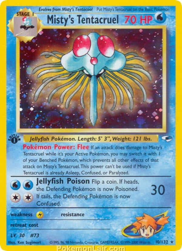 2000 Pokémon TCG Gym Heroes Set - 10 - Mistys Tentacruel