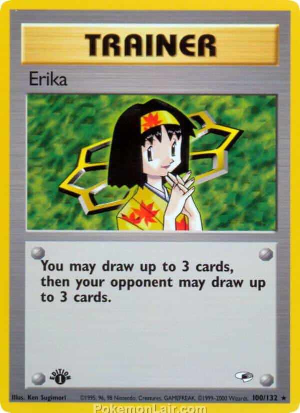 2000 Pokémon TCG Gym Heroes Set - 100 - Erika