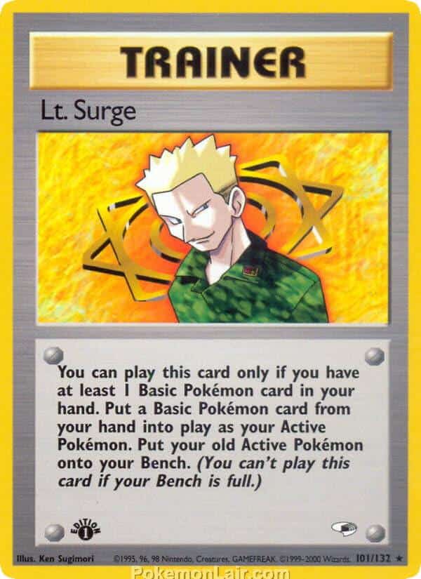 2000 Pokémon TCG Gym Heroes Set - 101 - Lt. Surge