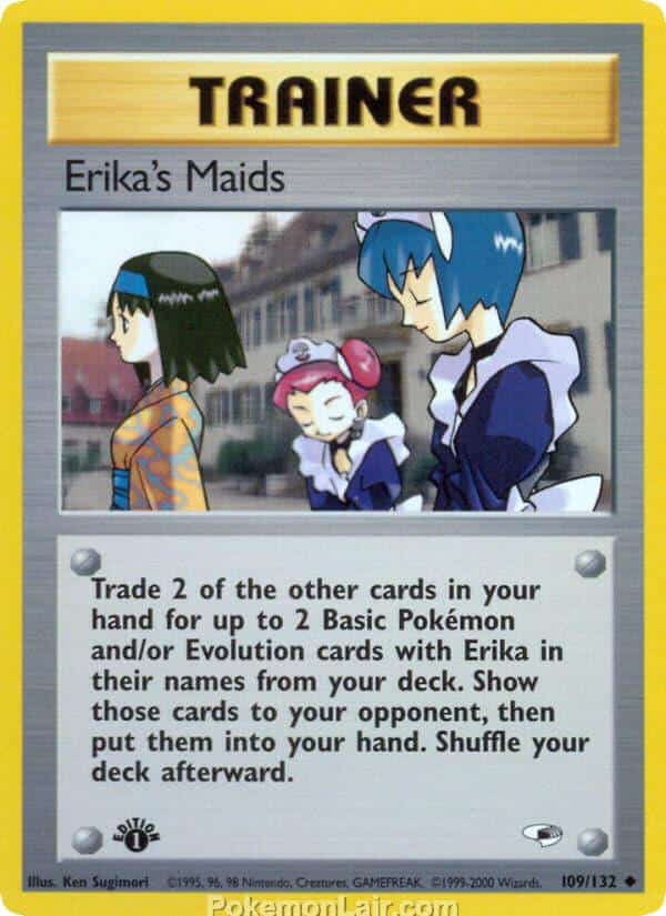 2000 Pokémon TCG Gym Heroes Set - 109 - Erikas Maids