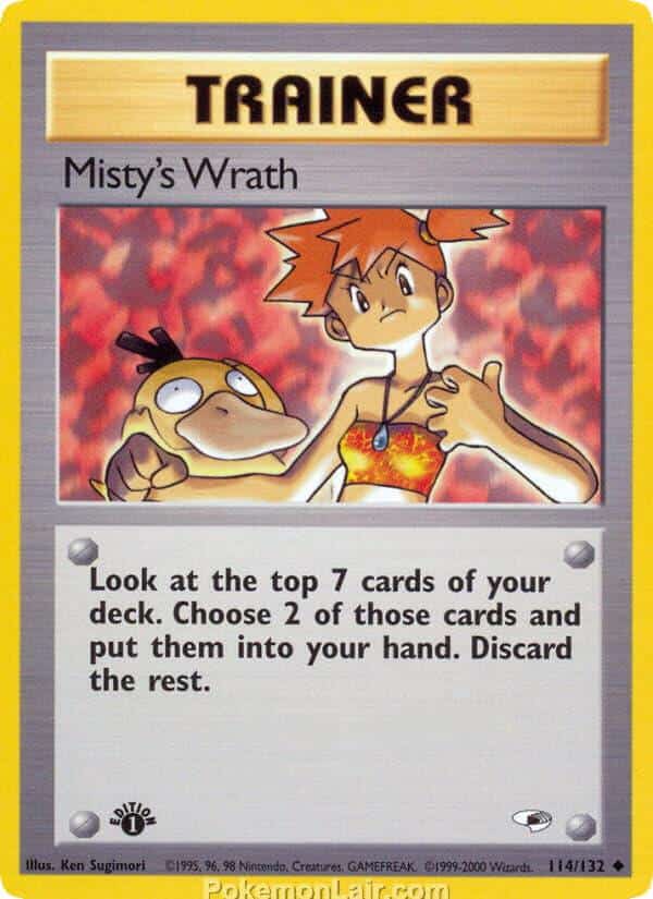 2000 Pokemon Trading Card Game Gym Heroes Set 114 Mistys Wrath