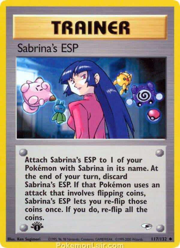 2000 Pokémon TCG Gym Heroes Set - 117 - Sabrinas ESP