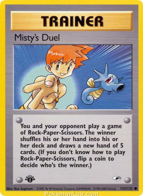 2000 Pokémon TCG Gym Heroes Set - 123 - Mistys Duel