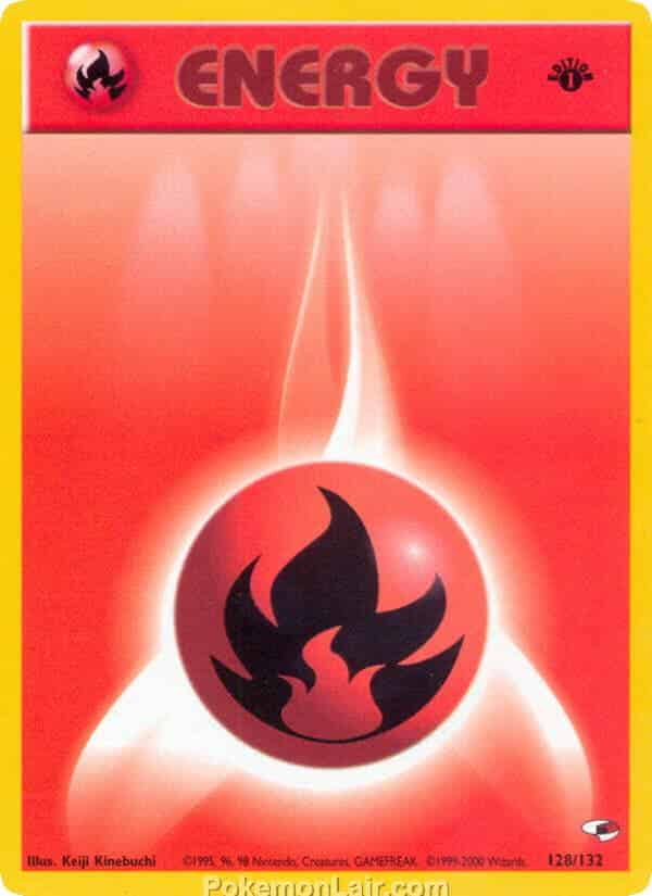 2000 Pokémon TCG Gym Heroes Set - 128 - Fire Energy