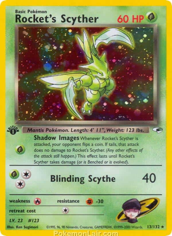 2000 Pokémon TCG Gym Heroes Set - 13 - Rockets Scyther