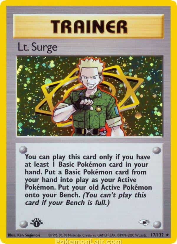 2000 Pokémon TCG Gym Heroes Set - 17 - Lt. Surge