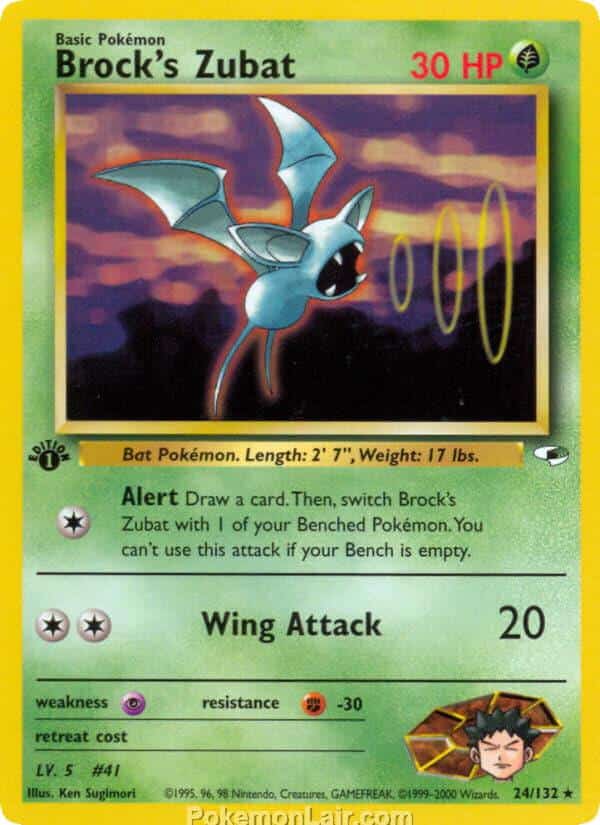 2000 Pokémon TCG Gym Heroes Set - 24 - Brocks Zubat