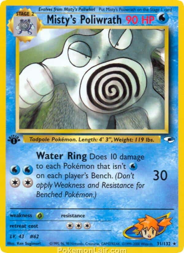 2000 Pokémon TCG Gym Heroes Set - 31 - Mistys Poliwrath