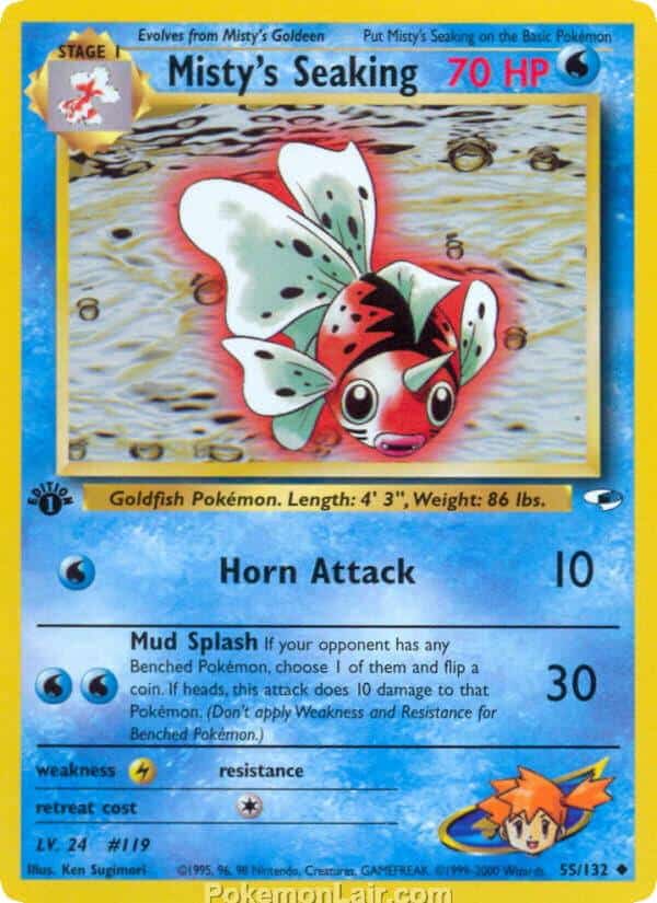 2000 Pokémon TCG Gym Heroes Set - 55 - Mistys Seaking