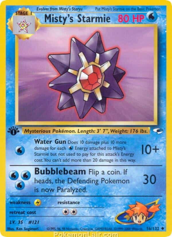 2000 Pokémon TCG Gym Heroes Set - 56 - Mistys Starmie