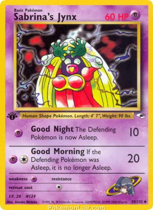 2000 Pokémon TCG Gym Heroes Set - 59 - Sabrinas Jynx