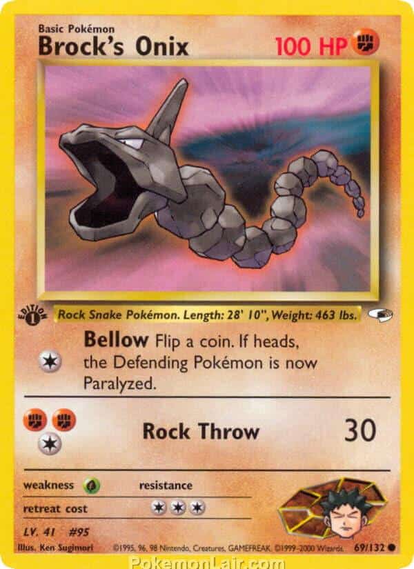 2000 Pokémon TCG Gym Heroes Set - 69 - Brocks Onix