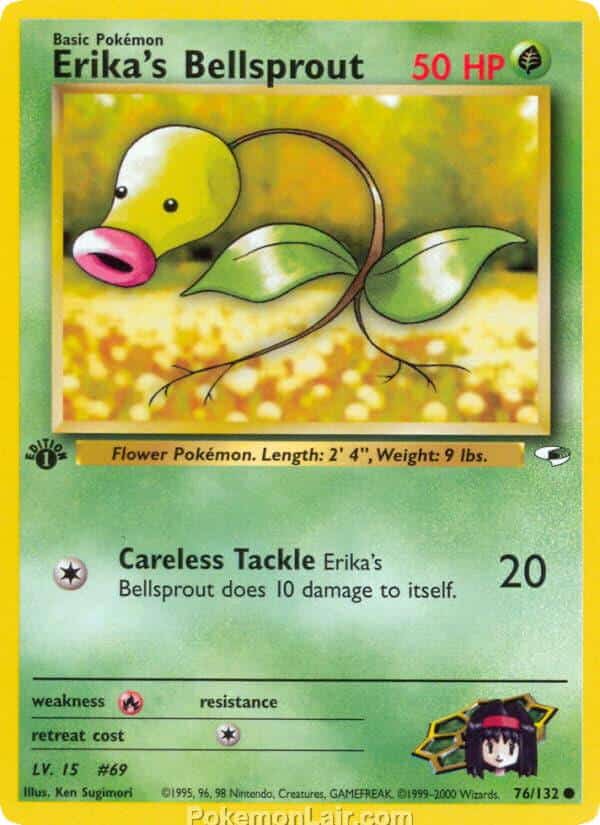 2000 Pokémon TCG Gym Heroes Set - 76 - Erikas Bellsprout