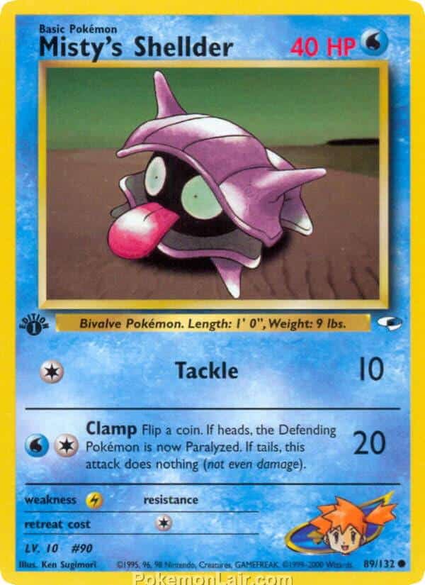 2000 Pokémon TCG Gym Heroes Set - 89 - Mistys Shellder