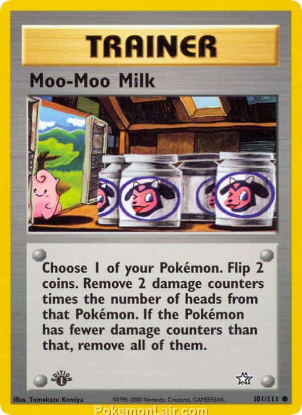 2000 Pokemon Trading Card Game NEO Genesis Price List 101 Moo Moo Milk