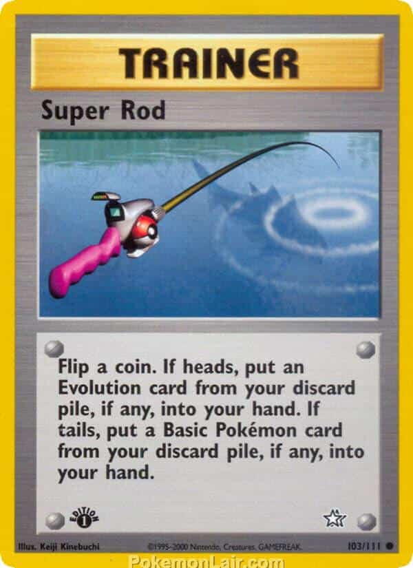 2000 Pokemon Trading Card Game NEO Genesis Price List 103 Super Rod
