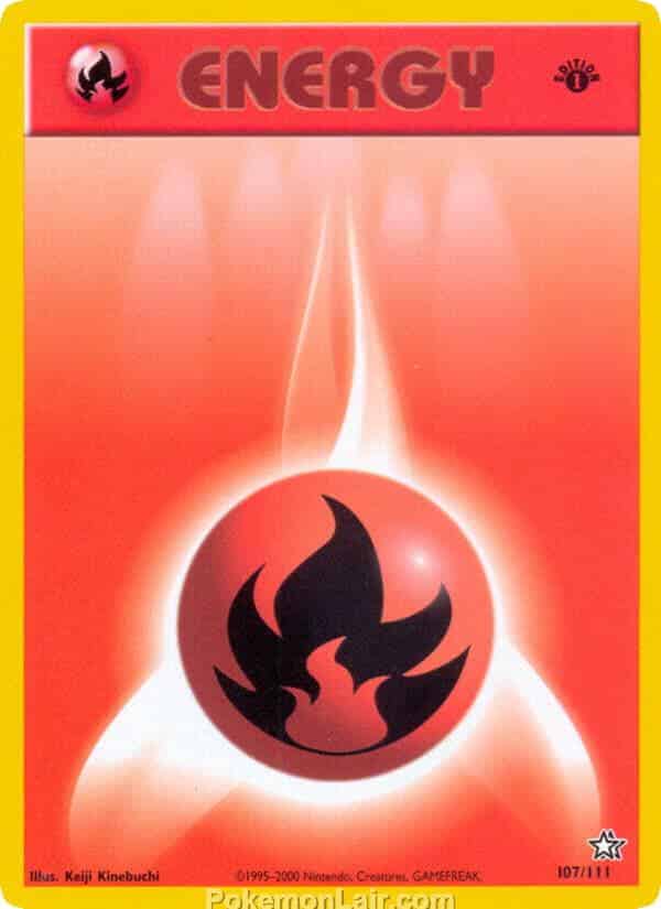 2000 Pokemon Trading Card Game NEO Genesis Price List 107 Fire Energy