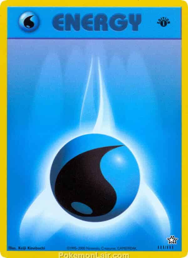 2000 Pokemon Trading Card Game NEO Genesis Price List 111 Water Energy