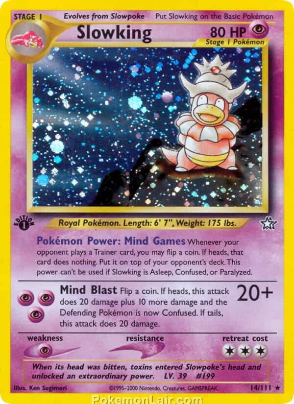 2000 Pokemon Trading Card Game NEO Genesis Price List 14 Slowking