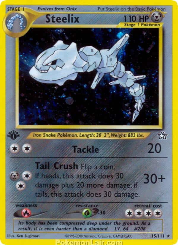 2000 Pokemon Trading Card Game NEO Genesis Price List 15 Steelix