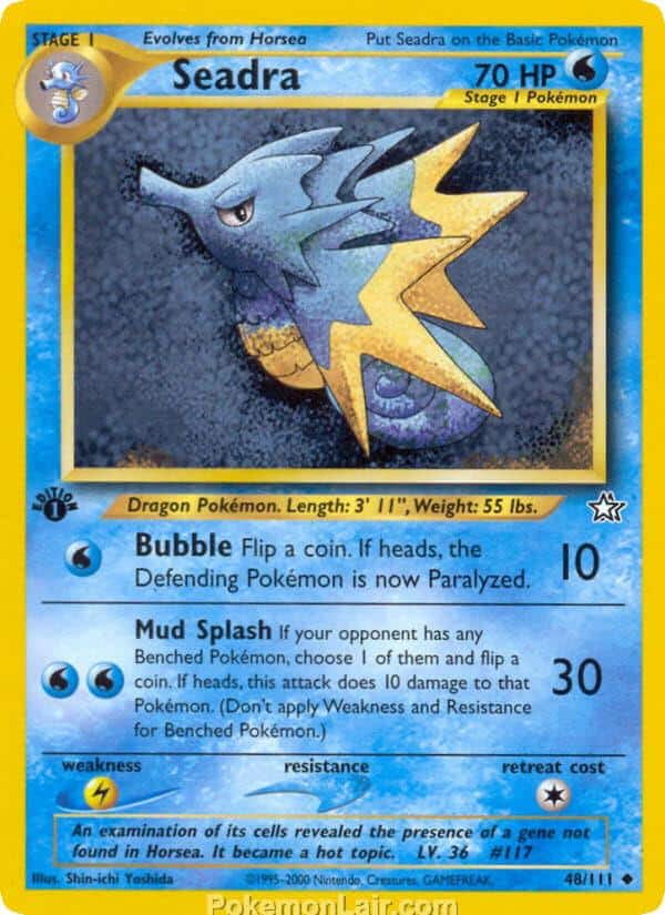 2000 Pokemon Trading Card Game NEO Genesis Price List 48 Seadra