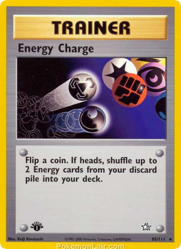 2000 Pokemon Trading Card Game NEO Genesis Price List 85 Energy Charge