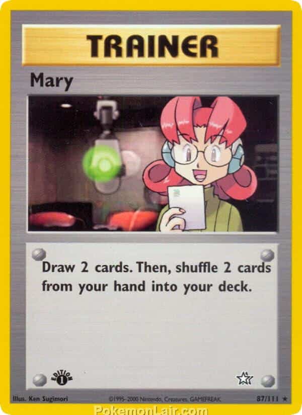 2000 Pokemon Trading Card Game NEO Genesis Price List 87 Mary