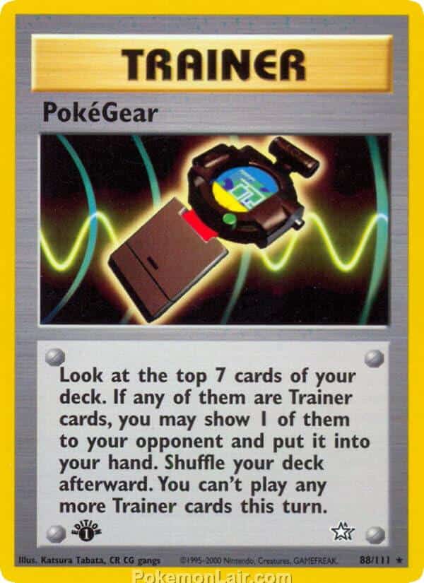 2000 Pokemon Trading Card Game NEO Genesis Price List 88 Pokegear